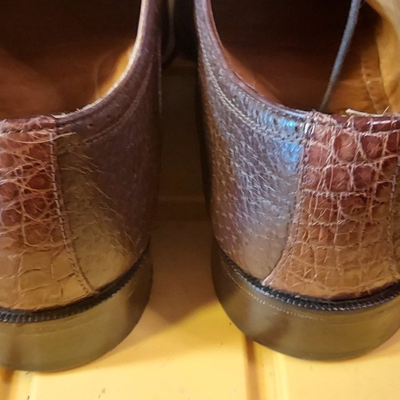 Andrea Crocodile Lace Up in Cognac by Zelli Italia - Picture 2 of 12